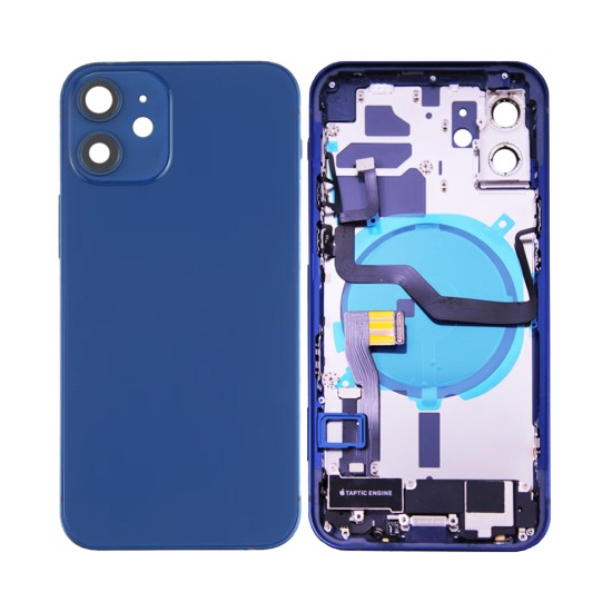 Tampa Traseira com Frame+Flex+Vibrator Apple iPhone 12 Azul Tampa Traseira com Frame+Flex+Vibrator Apple iPhone 12 Azul